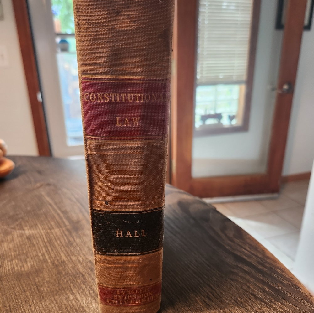 Vintage Constitutional Law Book by Hall